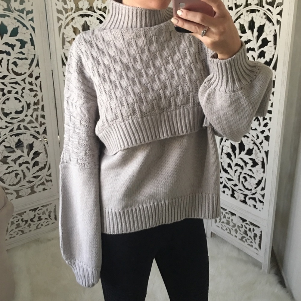 LAST 1️⃣ Balloon Sleeve Front Detail Sweater - Picture 4 of 7